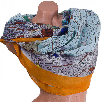 Женский хлопковый шарф 183 на 88 см  ETERNO